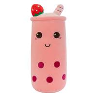 Nouvelle peluche mignonne en forme de fruit en coton PP, tasse à thé au lait, coussin de sommeil brodé pour unisexe, soulagement du stress, cadeaux d'anniversaire et d'événements