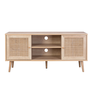 Mueble de sala de estar nórdico, consola multimedia de pie, mueble moderno de madera de ratán, soporte para <span class=keywords><strong>tv</strong></span>, <span class=keywords><strong>mesa</strong></span> de <span class=keywords><strong>tv</strong></span> - Product Image 2