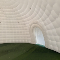 Tente chapiteau gonflable blanc frappant mariage Igloo auvent blanc tente dôme Igloo gonflable Camping fête en plein air