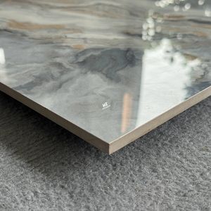Azulejos de Porcelana de Lujo de Alta Calidad, 600 x 600, 60*60, Efecto Mármol Gris Pulido, Acabado Brillante, Fabricados en China, con Precios para Habitaciones - Product Image 2