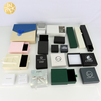 Boîte cadeau en carton noir personnalisée INPACK en gros avec gaufrage et impression de logo pour bagues, bijoux, montres, emballage papier