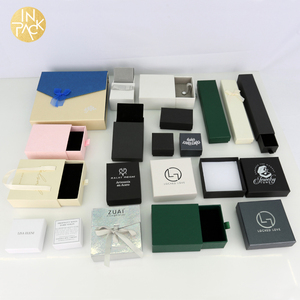 Caja de Regalo de Cartón Negro Personalizada al por Mayor de <span class=keywords><strong>INPACK</strong></span> con Impresión en Relieve y Logotipo para Anillos, Joyas, Relojes, Embalaje de Papel - Product Image 6
