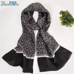 Mijia mijia za — foulard personnalisé, double couche, en soie imprimée, vente en gros