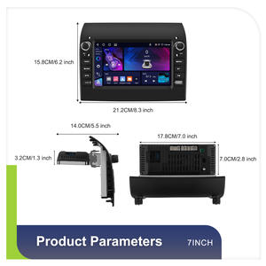 Podofo 7 "4 + 64G Android autoradio stéréo sans fil Carplay/Android Auto Wifi/BT intégré GPS tactile pour Fiat Ducato <span class=keywords><strong>Jumper</strong></span> Boxer - Product Image 5