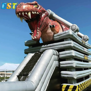 Nhà sản xuất <span class=keywords><strong>Inflatable</strong></span> khủng long Bouncer lâu đài <span class=keywords><strong>bouncy</strong></span> T-REX <span class=keywords><strong>Inflatable</strong></span> nhà bị trả lại với trượt thương mại Combo - Product Image 4