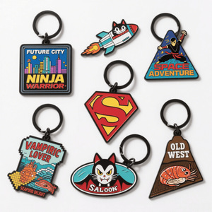 OEM Premium Customizable Logo Keychains Fashionable Personalized Souvenirs and Gifts Made of Metal Cartoon Style Keychain