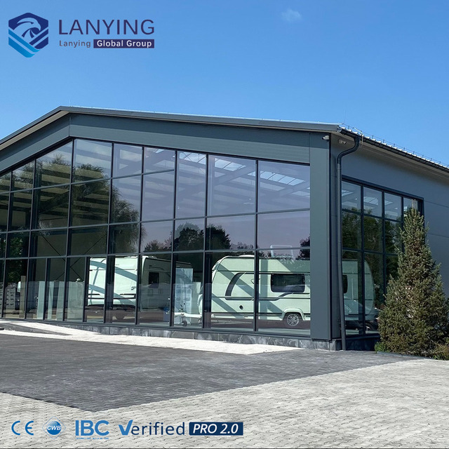 CWB Modern Design Steel Structure Building for Car 4S Shop & Warehouse with Grade 9 Earthquake Resistance and 50-Year Lifespan