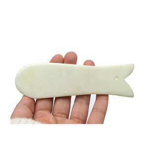 XiuYan Jade Gua Sha massaggio troppo tutto il corpo massaggio muscolare Guasha forma di pesce raschiatura bordo per il massaggio del viso - Product Image 6