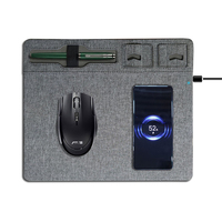 Organisateur de bureau OEM Logo ODM Tapis de chargeur Tapis de souris Tapis de souris à chargement sans fil