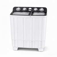 Lave-linge semi-automatique à double cuve de 13 kg avec sécheuse. Lave-linge et sèche-linge compacts à deux cuves