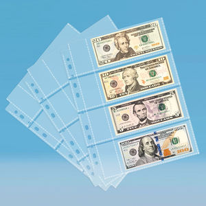 <span class=keywords><strong>Pochette</strong></span> de classement A4 Premium, organiseur extensible pour billets de banque, album <span class=keywords><strong>plastique</strong></span> pour billets avec 11 trous pour le rangement de l'argent - Product Image 3