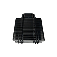 Dissipateur thermique à ailettes pliées en cuivre à haute conductivité thermique, 250*230*115mm, anodisé noir, pour équipement laser