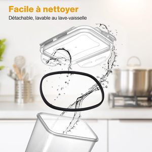 24 PCS BPA Free PP+Silicone Airtight <b>Square</b> Modern Food Storage <b>Containers</b> Lids Kitchen Spice Cereal Dry Food Pantry - Product Image 2