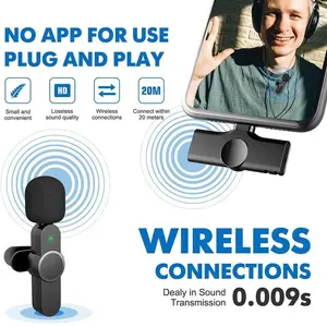 Mini Live Smart Opname Draadloze Lavalier Microfoon Voor Mobiele Telefoon