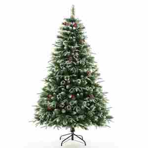 Décorations de sapin de Noël : Arbres artificiels réalistes en PE, fournitures et accessoires standard pour la mise en scène de Noël - Product Image 3