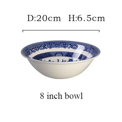 Bol bleu de 8 pouces
