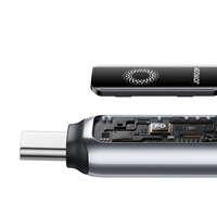 Pour JOYROOM 100W câble de charge rapide pour téléphone intelligent 1.2m type-c mise hors tension automatique câble de données de charge rapide tresse blindage