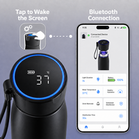Bouteille d'eau intelligente auto-nettoyante UV en acier inoxydable 316 de 16 oz, en gros, avec application pour voyage, bureau, sports de plein air, portable