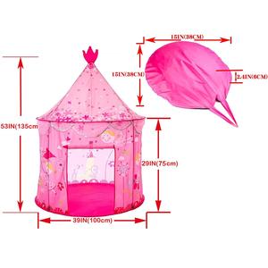 Gran Carpa de Juego Rosa para Niñas, Tipo <span class=keywords><strong>Princesa</strong></span>, para Interiores y Exteriores, Casa de Juegos Plegable, <span class=keywords><strong>Castillo</strong></span> de Juguete para Bebés, Carpa de Camping para Niños - Product Image 6