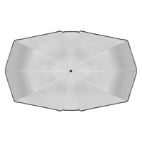 Pare-soleil de voiture rétractable et pliable, pour utilisation intérieure, pare-brise avant, protection solaire argentée en titane, isolation thermique, type parapluie