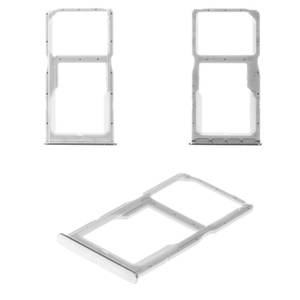 Vassoio porta SIM e Micro SD di ricambio in ABS colore argento per Huawei P30 Lite - Product Image 1