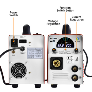 Soldadora <span class=keywords><strong>MIG</strong></span> HITBOX MT2000 II 4 en 1, Soldadora Inverter <span class=keywords><strong>MIG</strong></span> CO2 MIX Gasless TIG ARC con Pantalla LCD - Product Image 4