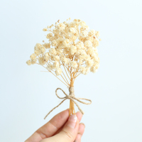 Buket Bunga Kering Kustom Mini Lavender & Hydrangea Asli untuk Hadiah Pernikahan dan Hari Ibu