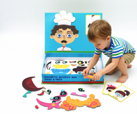 Jouets éducatifs personnalisés ODM/OEM, boîte d'activités magnétiques, faire des visages, jouets d'apprentissage pour enfants, éducatifs