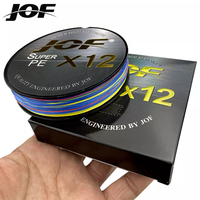 JOF – ligne de pêche Pe haute résistance, 500M, 12 brins, 12 multifilaments tressés