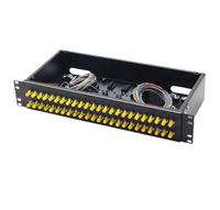 Panel Patch Fiber Optik Baja Dingin Gulung 19 Inci Khusus 48 Port Inti ODF dengan Kotak Terminal Rak Pemasangan SC/FC/ST/LC