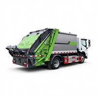 Camion compacteur de déchets à chargement arrière Dongfeng EV 8 m³ zéro émission, camion électrique pour l'élimination des déchets urbains et l'assainissement