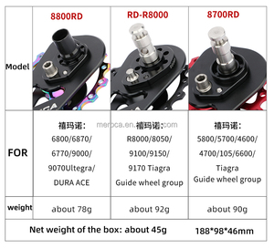 Dérailleur arrière de vélo de route en alliage d'aluminium MEROCA 16T avec roue de guidage en céramique modèles compatibles 5800 6800 <span class=keywords><strong>R8000</strong></span> - Product Image 5