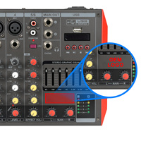 Amplificateur de puissance mini USB 4 canaux ELM MQ4 100W avec console d'effets de mixage pour utilisation sur scène, lecteur karaoké, son parfait