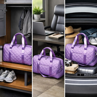 Sac bandoulière de luxe en PU, design géométrique, grande capacité, fermeture éclair, pour affaires, voyage, sport, pilates, réutilisable, lavable, pour la gym