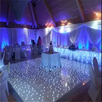 Decoração temperado acrílico à prova d' água tapetes de azulejos painéis RGB led dance floor para Discoteca, dj,T show, casamento