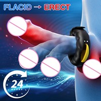 App-gesteuerter Prostata-Vibrator mit Penisring, Fernbedienung, IPx6 Wasserdicht, 10 Frequenzen, USB-Aufladbar, Silikon, Tragbar, Schwarz