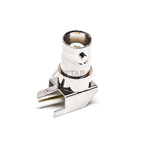 <span class=keywords><strong>Connecteur</strong></span> BNC femelle à angle droit pour montage sur circuit imprimé, 50 ohms, DC-4 GHz, traversant, prise coaxiale Q9 - Product Image 3