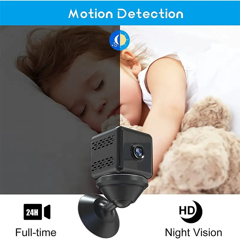 QZT-minicámara Wifi Full Hd para el hogar, videocámara pequeña inalámbrica con infrarrojos, Cctv, 1080p