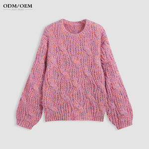 Suéter de Mujer de Mohair con Estampado Floral, Elegante, Vintage, de Invierno, Personalizable por el Fabricante, Tejido Suave - Product Image 4