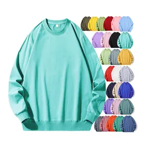 부드러운 테리 100 유기농 코튼 맞춤 크루 넥 스웨터 도매 공급 업체