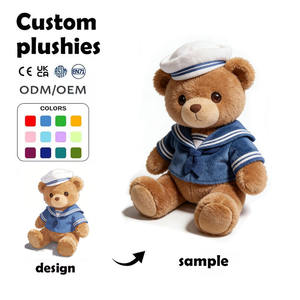 Orsacchiotto <span class=keywords><strong>Marinaio</strong></span> in Peluche con Maglietta Personalizzata e Logo Ricamato, Regalo per San Valentino - Product Image 1