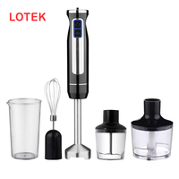 Mixeur Plongeant Portable Compact 1200W Haute Puissance, Contrôle Variable 12 Vitesses, Appareil de Cuisine Multifonctionnel