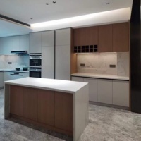 Ensemble d'armoires de cuisine sur mesure, modulaire, en bois blanc, meubles complets, armoires de cuisine modernes
