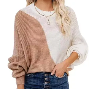 Ladies wool knitted pullover casual girls knitted O-neck women sweaters warm fashionable tops clothing
