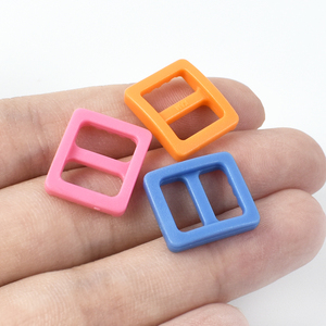 Meetee-Hebilla de ajuste de <span class=keywords><strong>10mm</strong></span>, accesorios de material plástico de color blanco y negro, correa de bolsa de tres velocidades, hebillas trideslizantes - Product Image 3