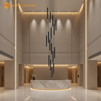 Lustre LED moderne sur mesure pour salle à manger et chambre à coucher, suspension de luxe en aluminium, luminaire décoratif pour plafond, idéal pour projets résidentiels