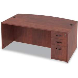 Escritorio Alera ALE Valencia Bow, color cerezo medio, 71w x 35 1/2d a 41 3/8d x 29 5/8h, mesas de conferencia - Product Image 3