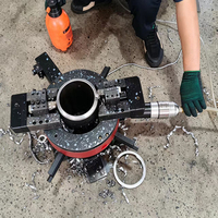 Machine de découpe et de chanfreinage automatique à pince externe OCS-168 pour tuyaux, idéale pour la découpe de profilés en aluminium et PVC de 2 à 6 pouces sur site