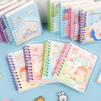 Cuaderno de Hojas Sueltas en Espiral A7 de Gran Valor, Bonito y Creativo, con Cubierta de PP, Papel con Rayas Horizontales para Estudiantes, Diario para Uso Escolar