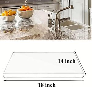 Wholesale Large Clear <b>Acrylic</b> Cutting Board with Counter Lip Non-Slip Eco-Friendly Durable Chopping <b>Block</b> Customizable Size Logo - Product Image 5